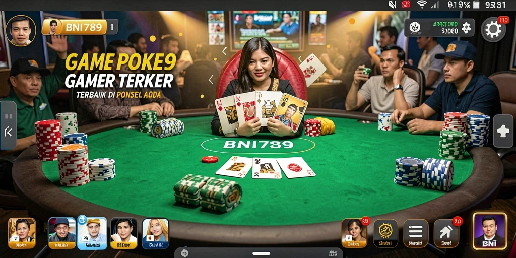 Screenshot gameplay BNI789 menunjukkan aksi seru permainan Poker.