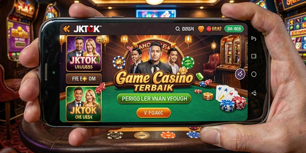 Tampilan gameplay Live Casino yang seru dan interaktif di JKTOK.