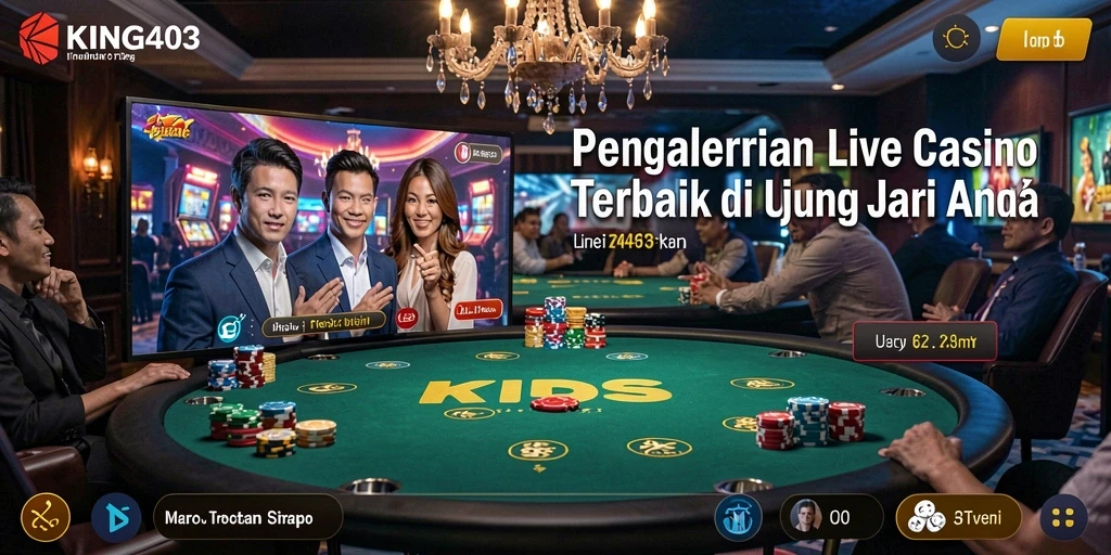 Tampilan atraktif dari gameplay Live Casino di KING403.