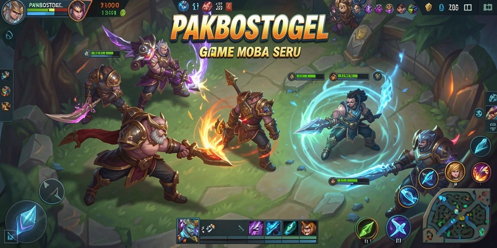 Tampilan gameplay seru dari PAKBOSTOGEL dengan aksi pertempuran tim.