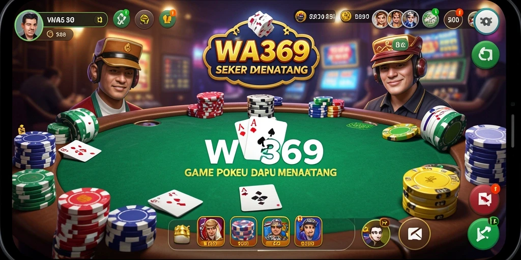 Tampilan gameplay poker yang mendebarkan di WA369.
